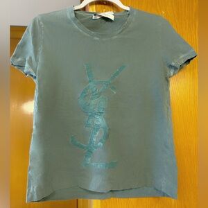 Yves Saint Laurent Sage Green Tee